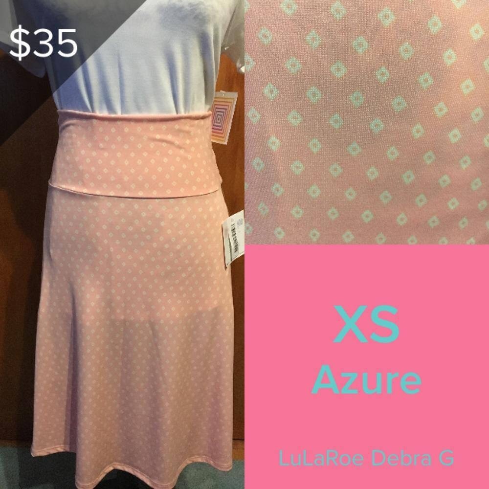 LuLaRoe XS Baby Pink Azure Skirt